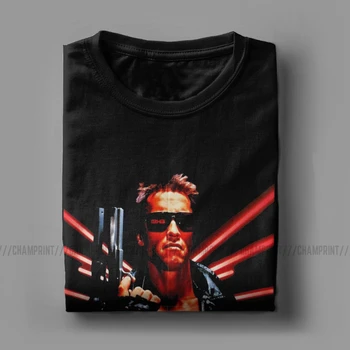Arnold Schwarzenegger T-Krekli Vīriešu Terminator Si-fi Filmu Hipster Kokvilnas t-veida Krekls ar Īsām Piedurknēm T Krekls, Lielo Izmēru Apģērbi