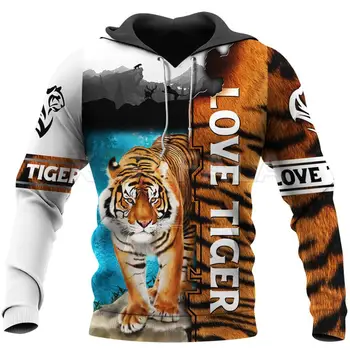 Dzīvnieku Tiger Ādas 3D Drukas Hoodies Cilvēks Sieviešu Harajuku Pulovers Kapuci sporta Krekls Outwear Gadījuma Tracksuit Unisex Zip Up Jaka-7