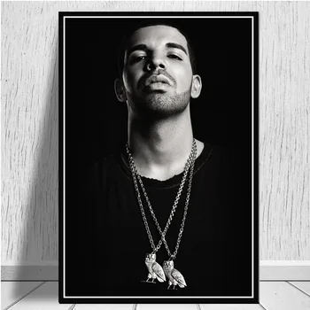 Nieuwe Drake Hip Hop Rap Muziek Albumu, Reperis Ster Woonkamer Dīvāns Sienas Mākslas Mājas Dekoru Foto Kwaliteit Audekls Schilderij plakāts