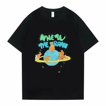 Planētas Truši Drukāt Tees Harajuku Streetwear Hip Hop Stilā T Vīrieši Sievietes Karikatūras Anime T-krekls Vasaras, Kokvilnas, ar Īsām Piedurknēm