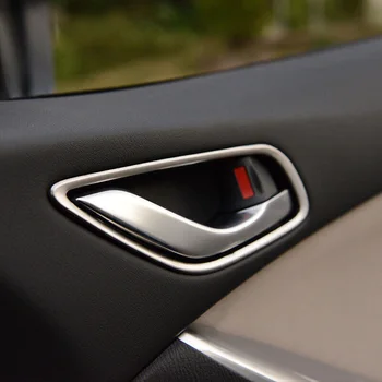 ABS Plastmasas, kas ir Mazda CX-5 2013 2016 aksesuāri Automašīnas iekšējie durvju Bļodā aizsargs rāmja Vāks Melns, car styling 4 Gab.