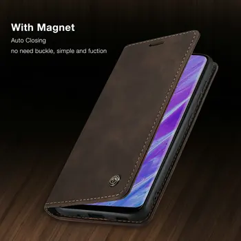 CaseMe Flip Ādas Gadījumā Samsung Galaxy S20 Ultra Tuvu Retro Maks Flip Case For Samsung S20 Plus Magnētiskās Kartes Vāciņu