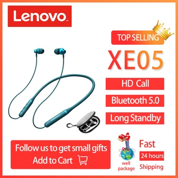 Lenovo XE05 Austiņas Bluetooth 5.0 Bezvadu Austiņas Stereo Austiņas IPX5 Ūdensizturīgs Sporta Austiņas Ar Trokšņu Slāpēšanas Mikrofons