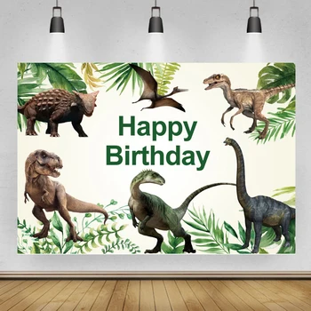 Pasaules Dinozauru Puse Fonu Fotoattēlu Fotogrāfijas Fons Jaundzimušo Happy Birthday Tēma Apdare