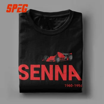Vīrieši Ayrton Senna Auto, T Krekli, Tīras Kokvilnas Topi Smieklīgi Īsām Piedurknēm Apaļu Kakla Tee Kreklu Plus Izmēru T-Krekli