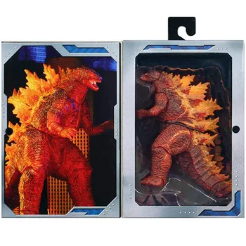 BANDAI Dusmīgs Godzilla 2019 Filmas Versija Monster Kustamo 18 cm Uguns Šarnīrveida PVC Rīcības Attēls Kolekcionējamus Modelis Rotaļlietas