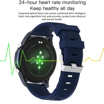 Jauns Vīriešu Smart Skatīties Sirdsdarbības Ātrums, asinsspiediens, Ķermeņa Temperatūra, Sporta, Fitnesa Skatīties Luksusa vīriešiem Smartwatch iOS Android Tālrunis