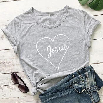 Jēzus Sirds Print T-krekls Vintage Kristiešu Valentine Dāvanu T Vīrieši Sievietes Vasaras Iedvesmojot Reliģiskās Baznīcas Grafiskais t-veida Topi