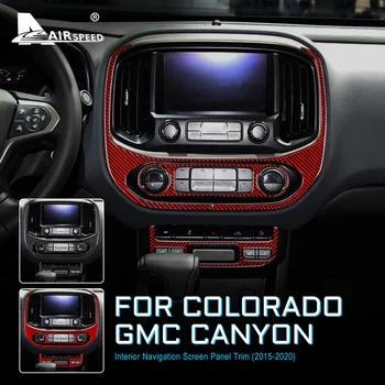 Oglekļa Šķiedras GMC Canyon Chevrolet Colorado 2016 2017 2018 2019 2020 Piederumi salona Apdare, Navigācijas Ekrāna Panelis