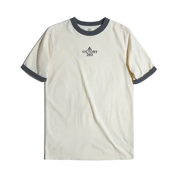 Maden Vintage Kokvilnas T-krekli Vīriešu Pretstatā Koledžas Stila T-krekls Vasaras Ins Sporta Drukāt Izšūšanas Īsām piedurknēm Jūra