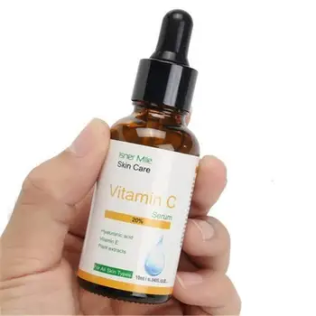 1Pc Barojošajiem C Vitamīna Serums Ādas Sejas Anti Aging Oil Kontroles Ādas Kopšanas Būtība Šķidrums, Spēcīgs Mitrinošo Sejas Serums