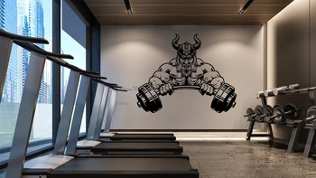 Sporta vinila sienas uzlīmes, Vikingu karotājs muskuļu treniņiem istabas svarcelšana stienis izmantot fitnesa klubs apdare decal