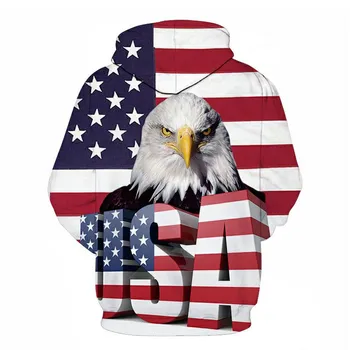 Aikooki Jaunas ASV Hoodies Vīriešu/Sieviešu Krekls JŪLIJĀ CETURTO Kapuci Amerikas savienotās Valstis Amerikas Neatkarības Diena Hoody 3D Valsts Karogs