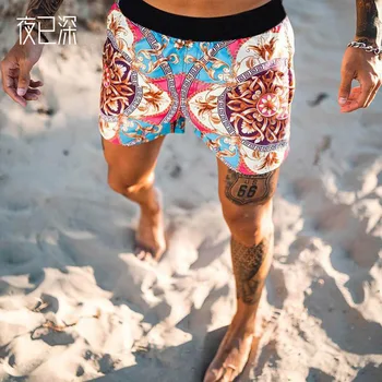 Karstā Pārdošanas Havaju salu Pludmales Šorti Vīriešu Iespiesti Zaudēt Pusaudžu Beach Ātri Sauss Gadījuma Vīriešu Bikses, Melns Dekoratīvais Modelis
