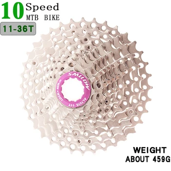 SMLLOW MTB 11-36T kaseti 10 ātruma velosipēdu brīvrumbas zobs cdg 36T cog velocidade kalnu velosipēds spararats, ultravieglajiem 459g