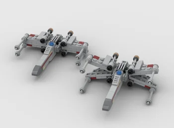 Bērnu dzimšanas dienas rotaļlietu dāvanu modelis DIY asamblejas struktūru starpzvaigžņu maza daļiņa celtniecības bloku KM t65x Wing Fighter