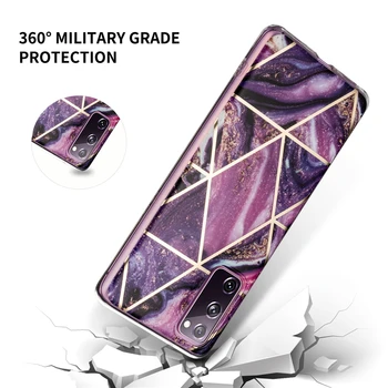 Luksusa Marmora Apšuvuma Case For Samsung Galaxy A02S A10S A12 A20S A30S A41 A42 A50S A70 A71 4G M10 M31S M51 Mīksto Aizmugurējo Vāciņu Coque