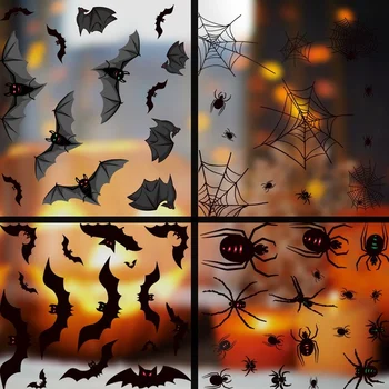 DIY Halloween Stikls Logu Uzlīmes, Elektrostatisko Uzlīmes Statiskas Uzlīmes Halloween Rotājumi Haunted House Aksesuārus, Skatuves Dekori