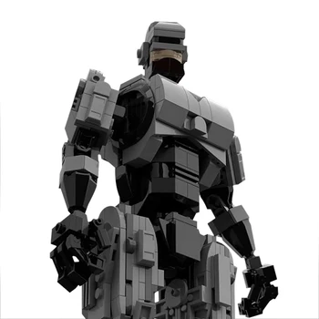Buildmoc RoboCops Sci-fi Filmu Nākotnes Militāro SWAT Pilsētas Mehāniskās Policijas Bruņoto Robotu Pilsētu Aizsargs, Celtniecības Bloki, Bērnu Rotaļlietas