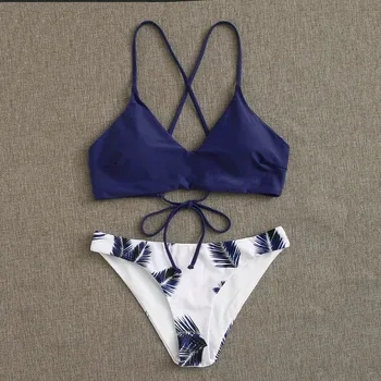 Sexy Bikini Ir 2021. Sieviešu Ziedu Izlases Drukāt Bikini Komplekts Push-Up Peldkostīms Beachwear Polsterēta Brazīlijas Peldkostīmi Peldkostīms Biquini