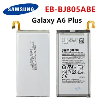 SAMSUNG Oriģinālā EB-BJ805ABE 3500mAh Akumulators Samsung Galaxy A6 Plus A6+ SM-A605F A605G A6050 A605K A605FN A605GN A6058