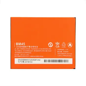 Oriģinālā Akumulatora Xiaomi MI 5 Baterijas BM45 BM47 BN43 BM22 BN41 Akumulatoru Xiaomi Redmi 3 3S 3X 4 2. Piezīme 4. Piezīme Piezīme 4X