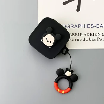 Disney Minnie Mickey Austiņas Gadījumā Xiaomi Air 2 SE Mīksta Silikona Bezvadu Bluetooth Austiņu Aizsardzības pārklājums Ar Siksniņa