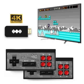 4K HD Spēļu Konsole Ar 568 Klasiskās Spēles ir Retro Spēļu Konsole, Bezvadu Kontrolieris TV Spēle Stick Konsole 2×Bezvadu Rokturis