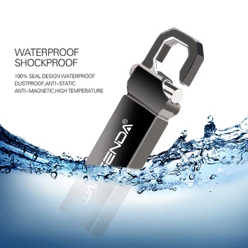 WANSENDA Ūdensizturīgs USB Flash Drive 64GB Metāla Pen Drive 4GB 8GB 16GB 32GB Pendrive USB 2.0 Atmiņas Stick Ar Atslēgu piekariņi