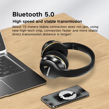 Symoso ANC Bluetooth Austiņas Trokšņa Slāpēšanas Bezvadu Austiņas Salokāms Spēļu HiFi Stereo Earbuds, iPhone, Android Smart